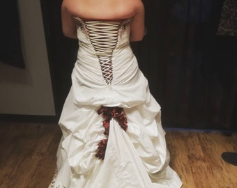 1880s Empire Waist Wedding Dress